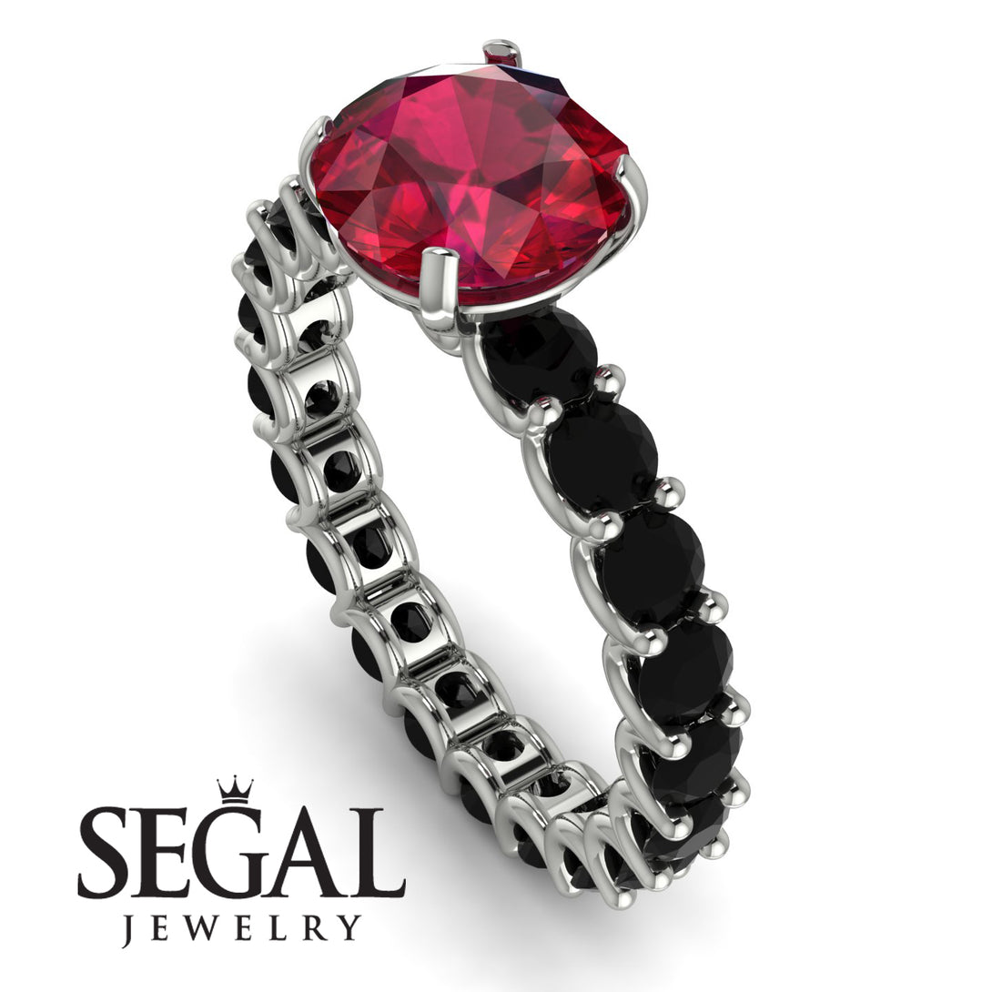 Fancy Ruby Engagement Ring - River No. 42