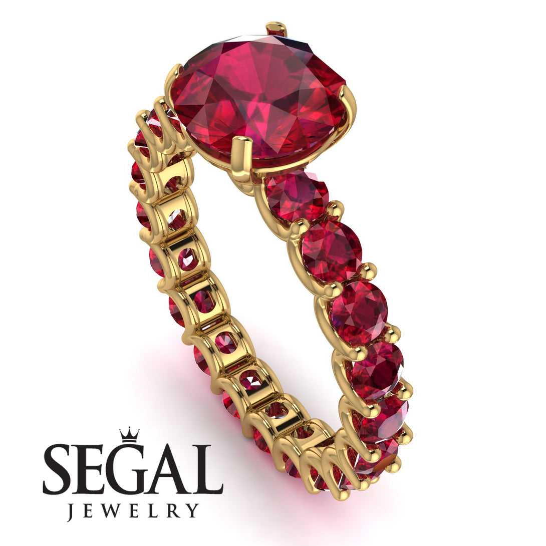 Fancy Ruby Engagement Ring - River No. 55