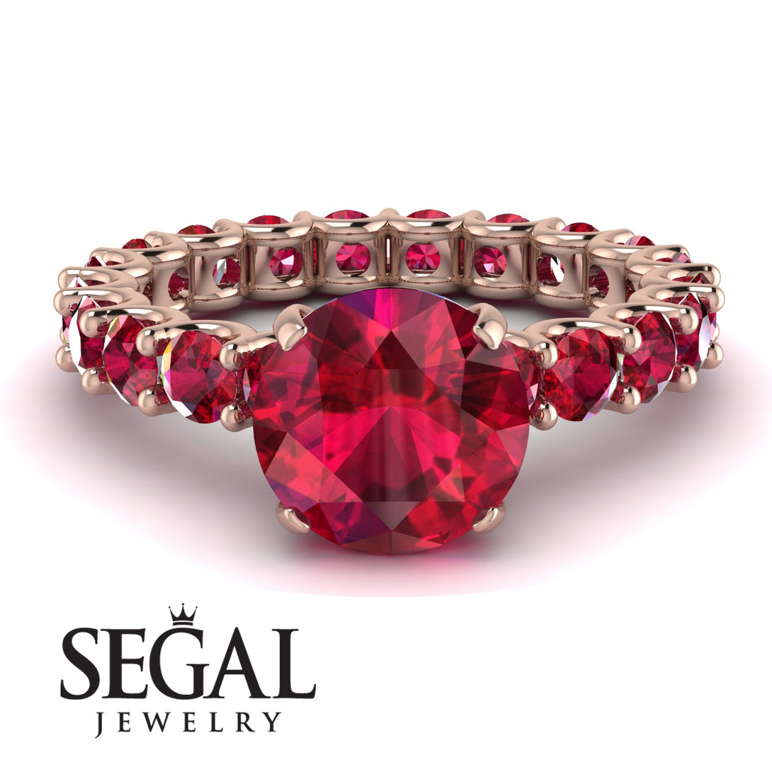 Fancy Ruby Engagement Ring - River No. 56