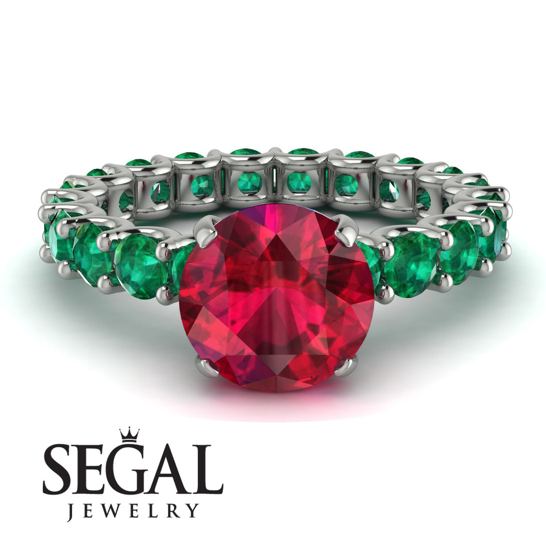 Fancy Ruby Engagement Ring - River No. 27