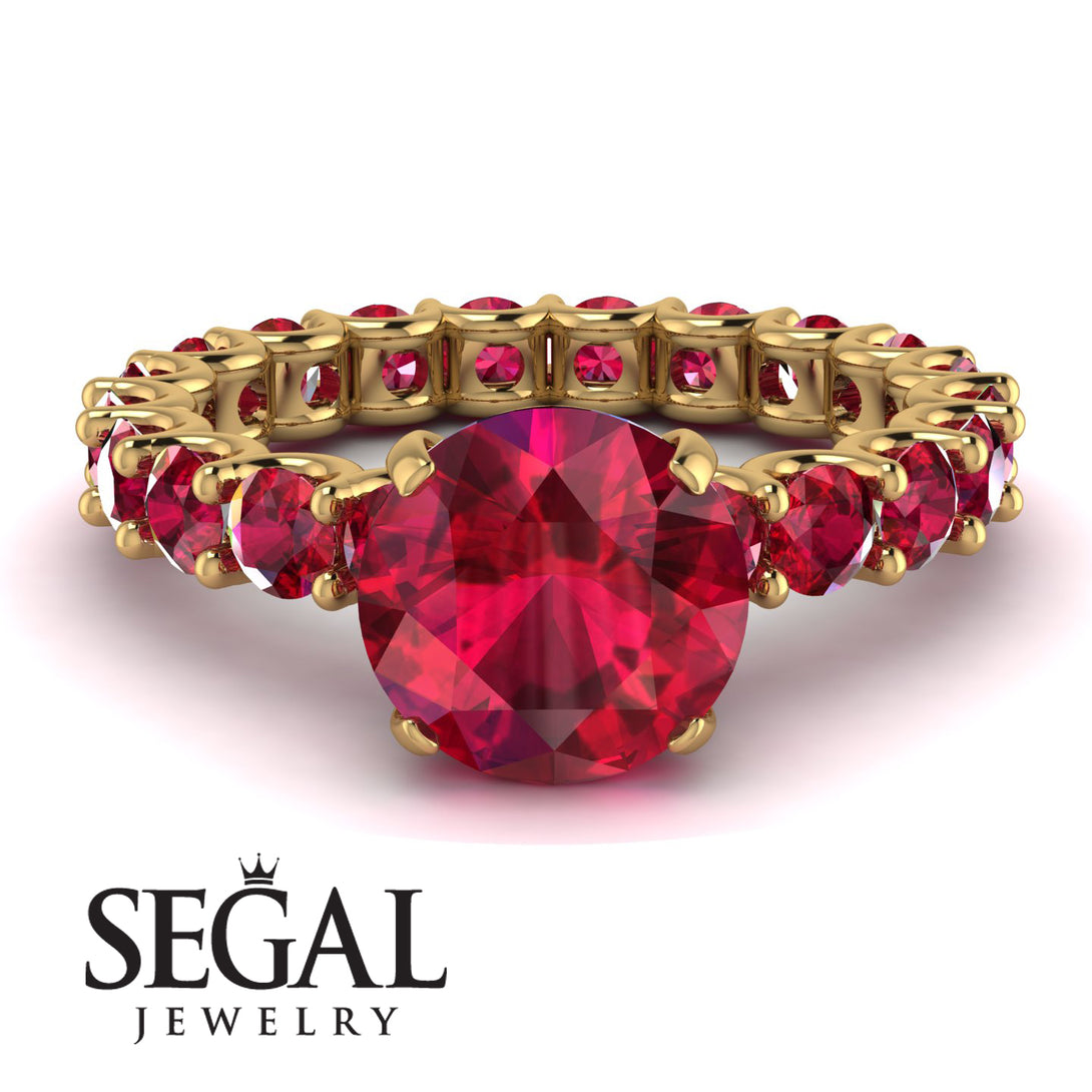 Fancy Ruby Engagement Ring - River No. 55