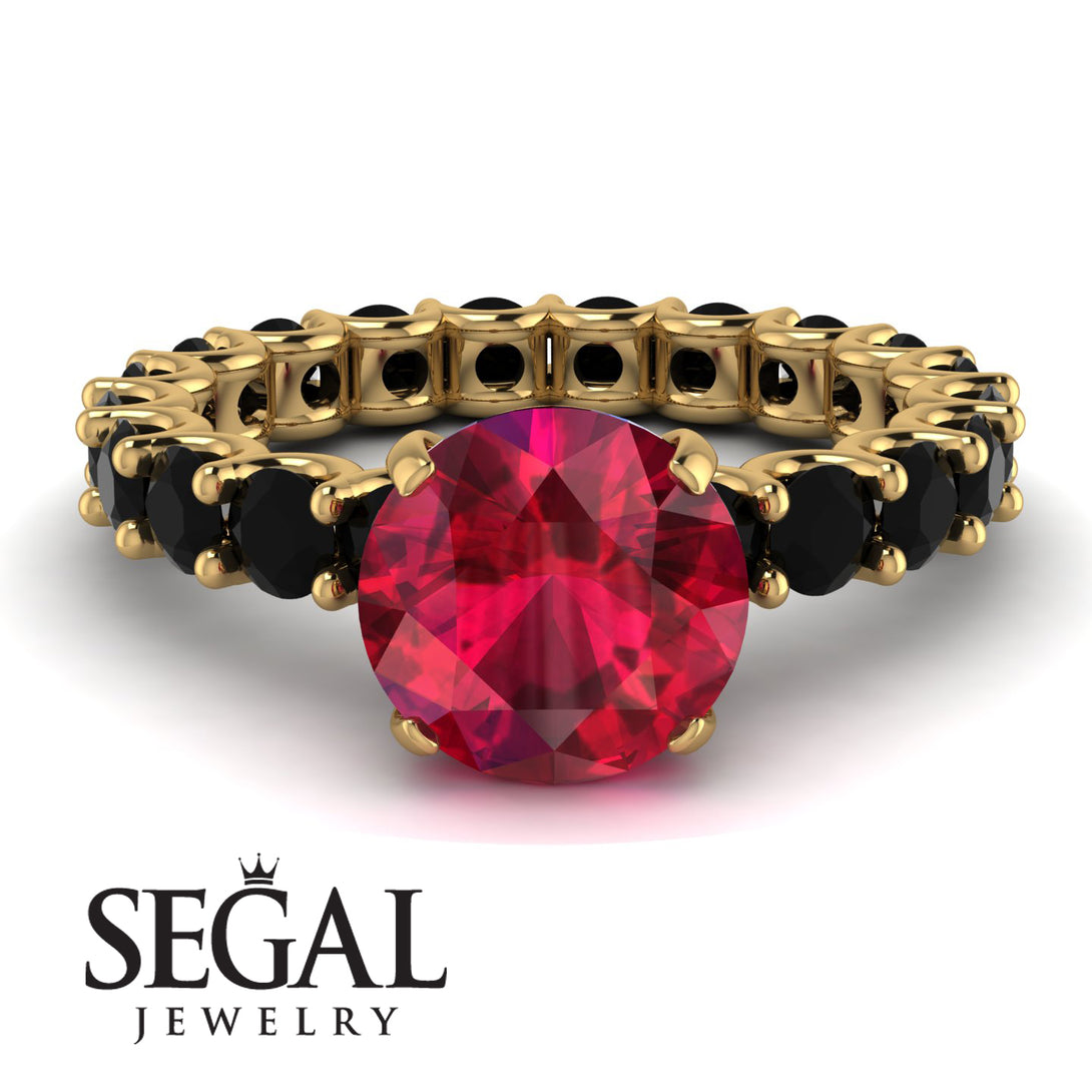 Fancy Ruby Engagement Ring - River No. 40