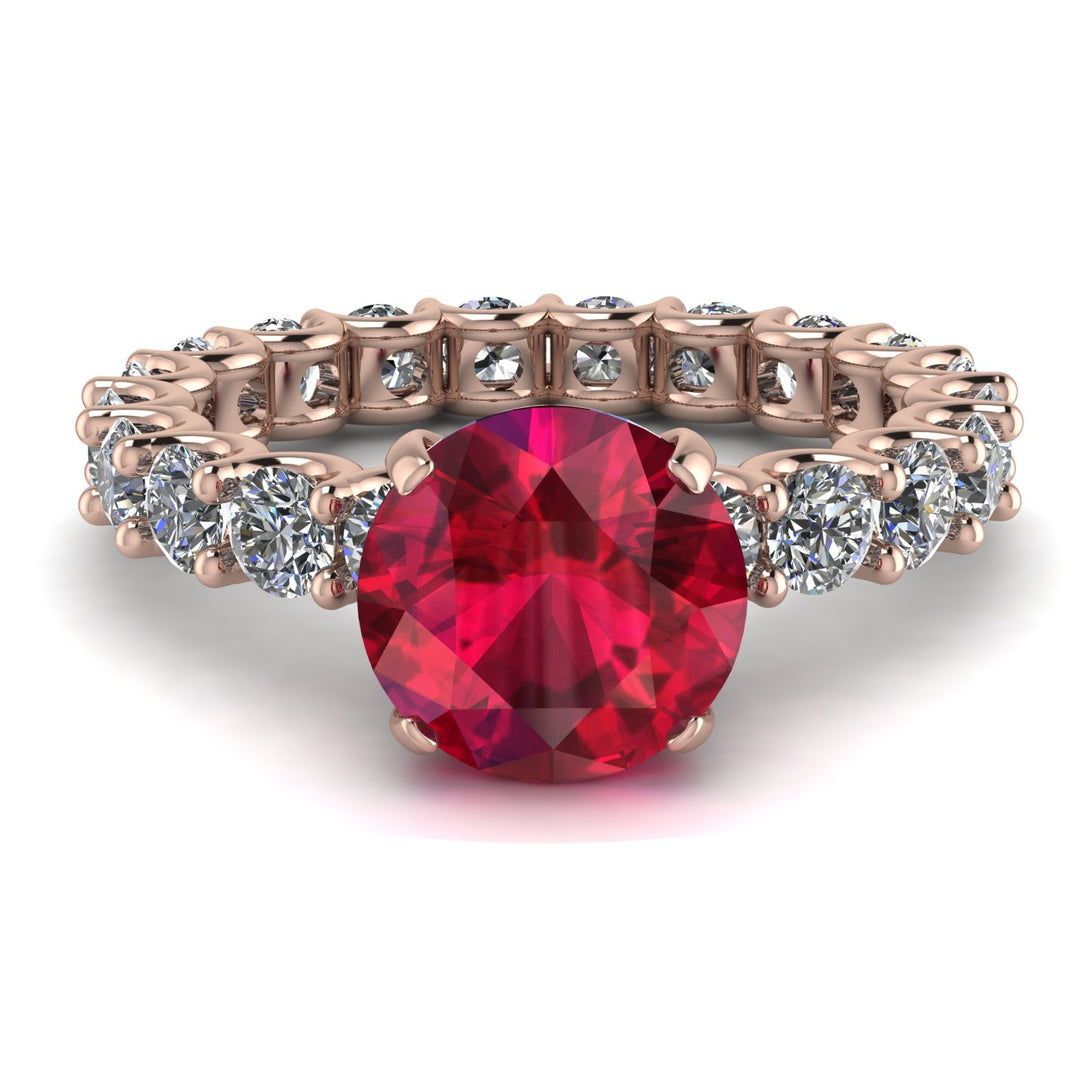 Fancy Ruby Engagement Ring - River No. 11