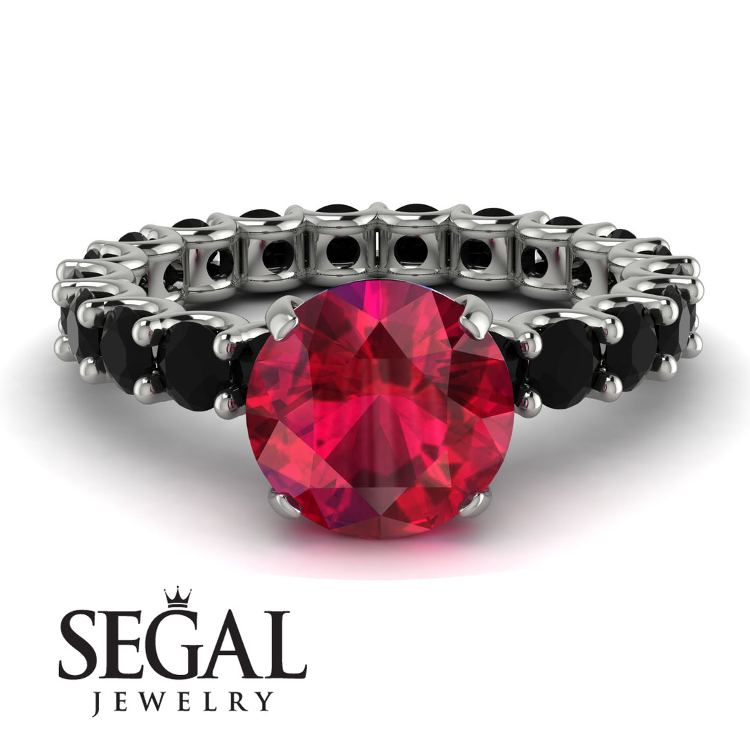 Fancy Ruby Engagement Ring - River No. 42