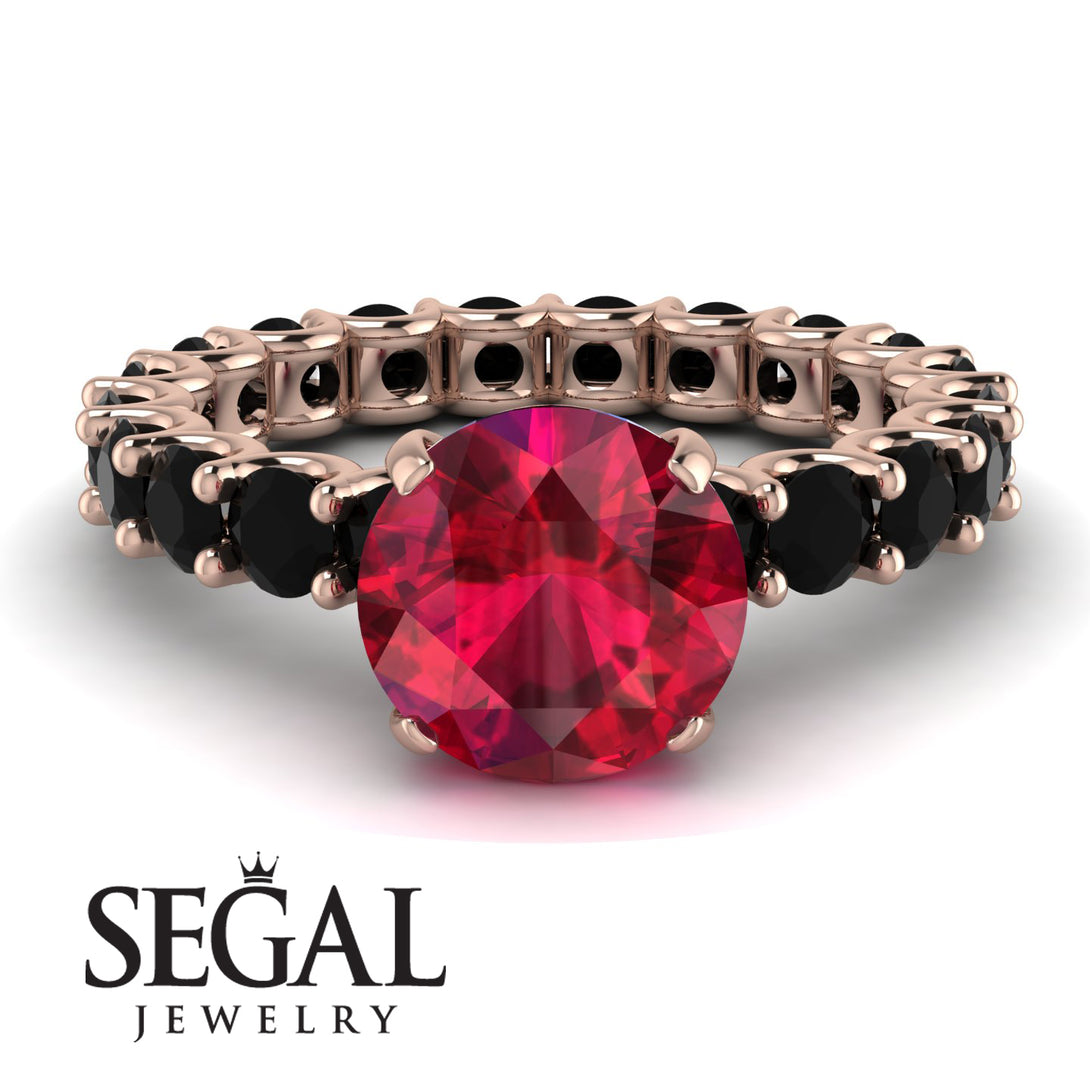 Fancy Ruby Engagement Ring - River No. 41