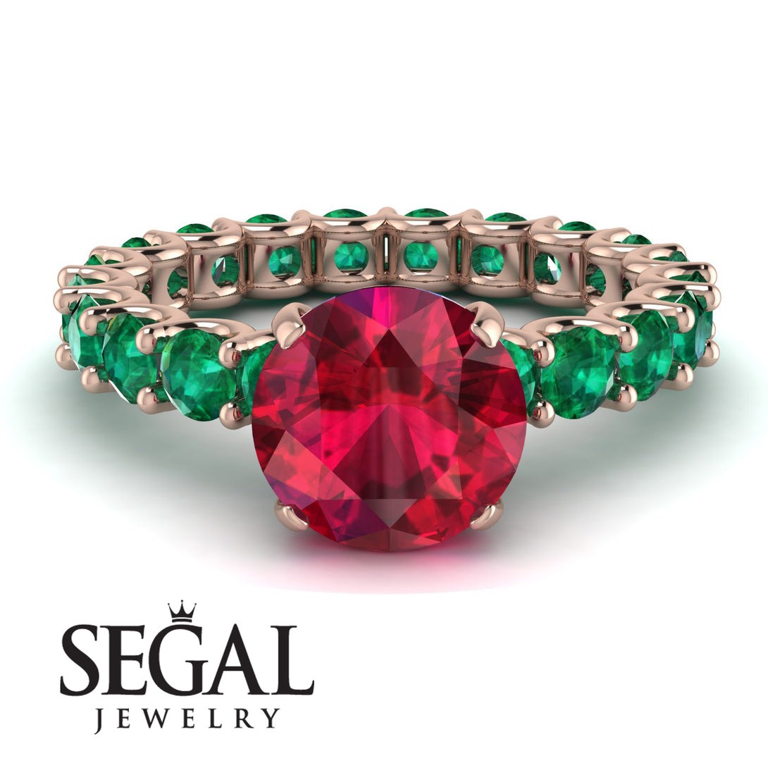 Fancy Ruby Engagement Ring - River No. 26