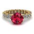 Fancy Ruby Engagement Ring - River No. 10