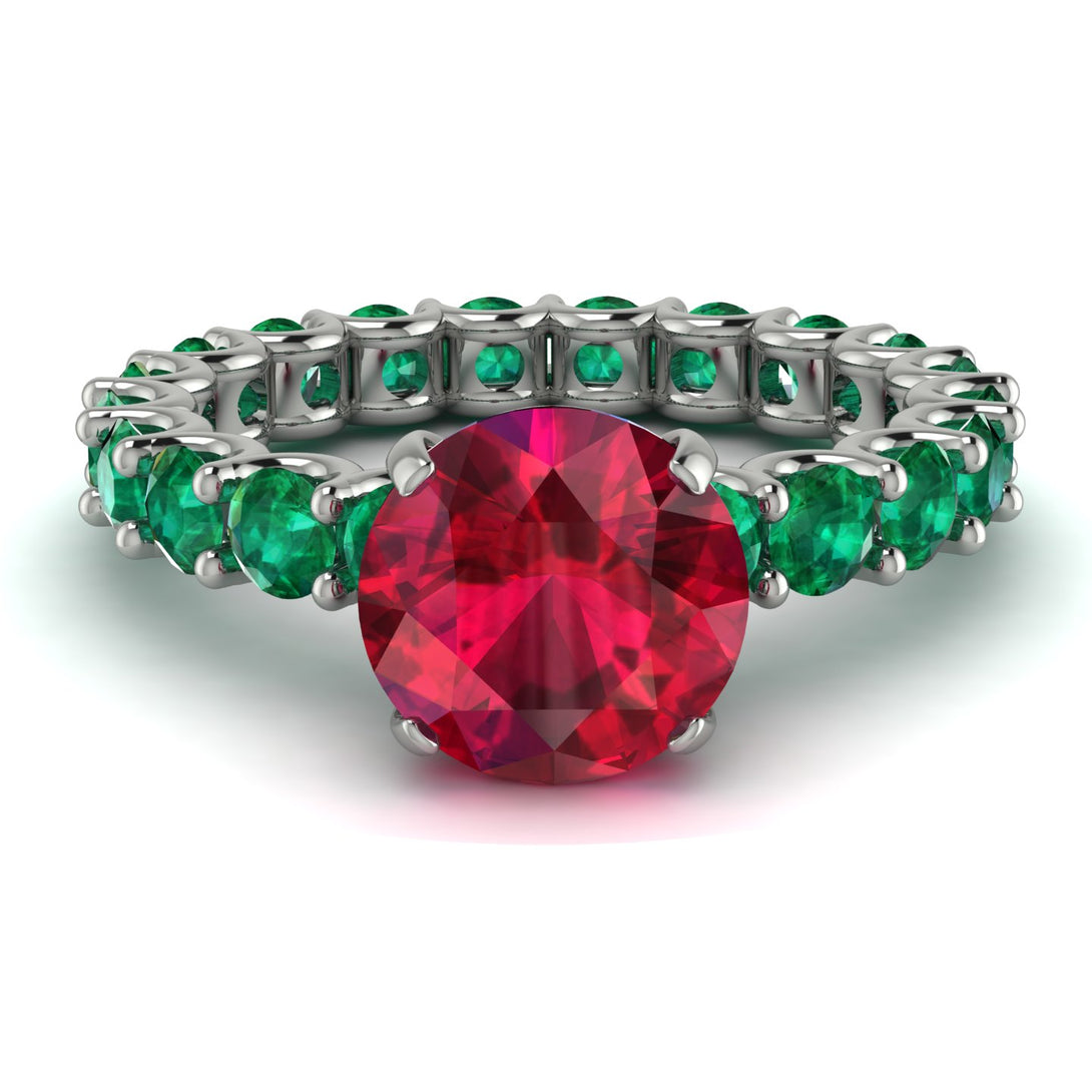 Fancy Ruby Engagement Ring - River No. 27