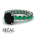 Fancy Black Diamond Engagement Ring - River No. 24 image 3