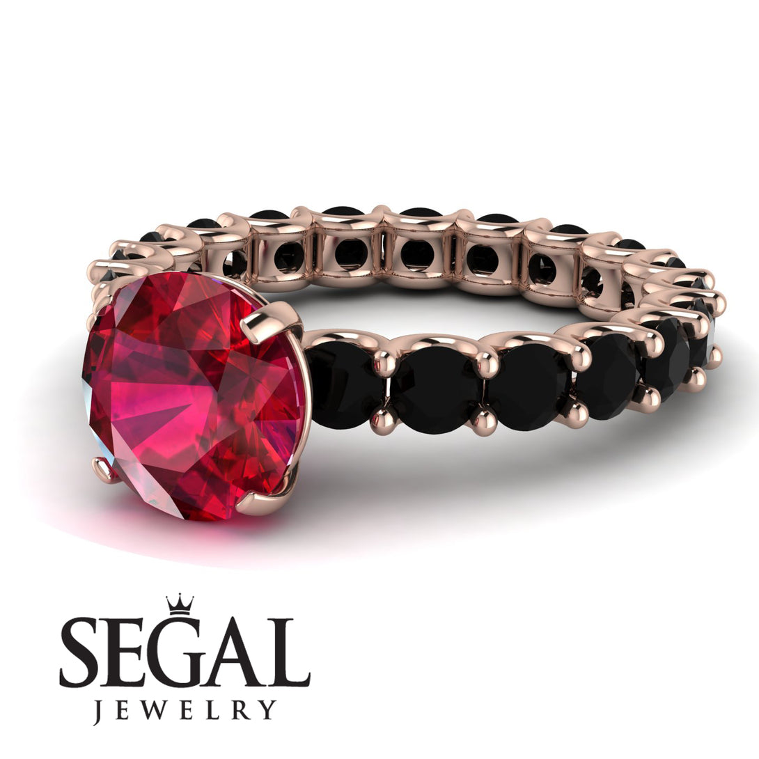 Fancy Ruby Engagement Ring - River No. 41