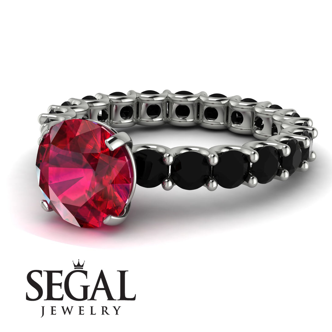 Fancy Ruby Engagement Ring - River No. 42