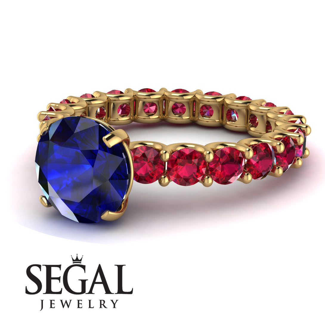 Fancy Sapphire Engagement Ring - River No. 58