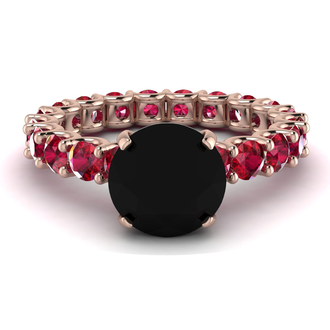 Fancy Black Diamond Engagement Ring - River No. 53