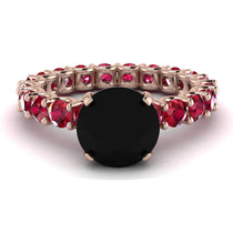 Fancy Black Diamond Engagement Ring - River No. 53 image 1