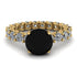 Fancy Black Diamond Engagement Ring - River No. 7