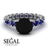 Fancy Black Diamond Engagement Ring - River No. 69 image 10