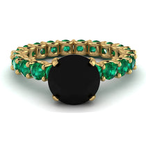 Fancy Black Diamond Engagement Ring - River No. 22 image 1