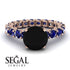Fancy Black Diamond Engagement Ring - River No. 68