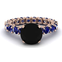 Fancy Black Diamond Engagement Ring - River No. 68 image 1