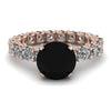 Fancy Black Diamond Engagement Ring - River No. 8