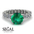 Fancy Emerald Engagement Ring - River No. 6