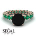 Fancy Black Diamond Engagement Ring - River No. 23 image 10
