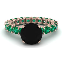 Fancy Black Diamond Engagement Ring - River No. 23 image 1