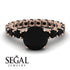 Fancy Black Diamond Engagement Ring - River No. 38