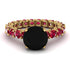 Fancy Black Diamond Engagement Ring - River No. 52
