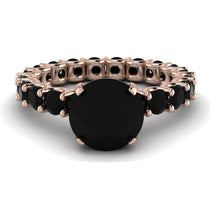 Fancy Black Diamond Engagement Ring - River No. 38 image 1