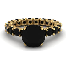 Fancy Black Diamond Engagement Ring - River No. 37 image 1