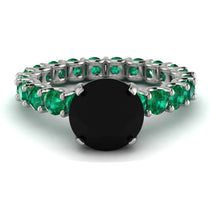 Fancy Black Diamond Engagement Ring - River No. 24 image 1