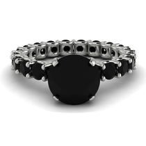 Fancy Black Diamond Engagement Ring - River No. 39 image 1