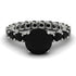 Fancy Black Diamond Engagement Ring - River No. 39