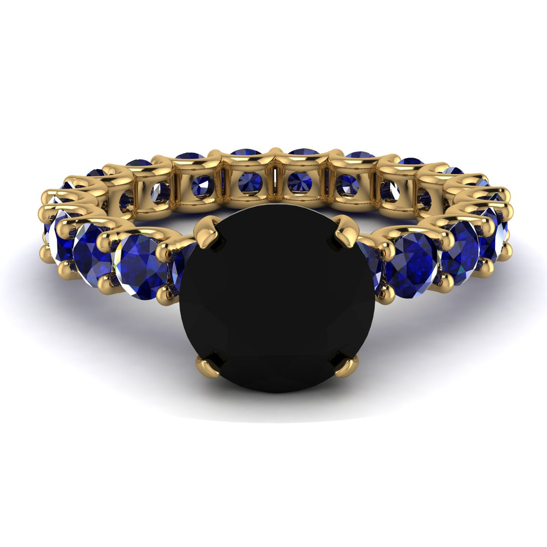 Fancy Black Diamond Engagement Ring - River No. 67
