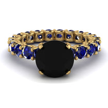 Fancy Black Diamond Engagement Ring - River No. 67 image 1