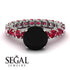 Fancy Black Diamond Engagement Ring - River No. 54