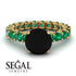Fancy Black Diamond Engagement Ring - River No. 22 image 10