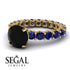 Fancy Black Diamond Engagement Ring - River No. 67
