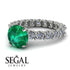 Fancy Emerald Engagement Ring - River No. 6