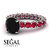 Fancy Black Diamond Engagement Ring - River No. 54