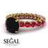 Fancy Black Diamond Engagement Ring - River No. 52 image 3