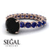 Fancy Black Diamond Engagement Ring - River No. 68