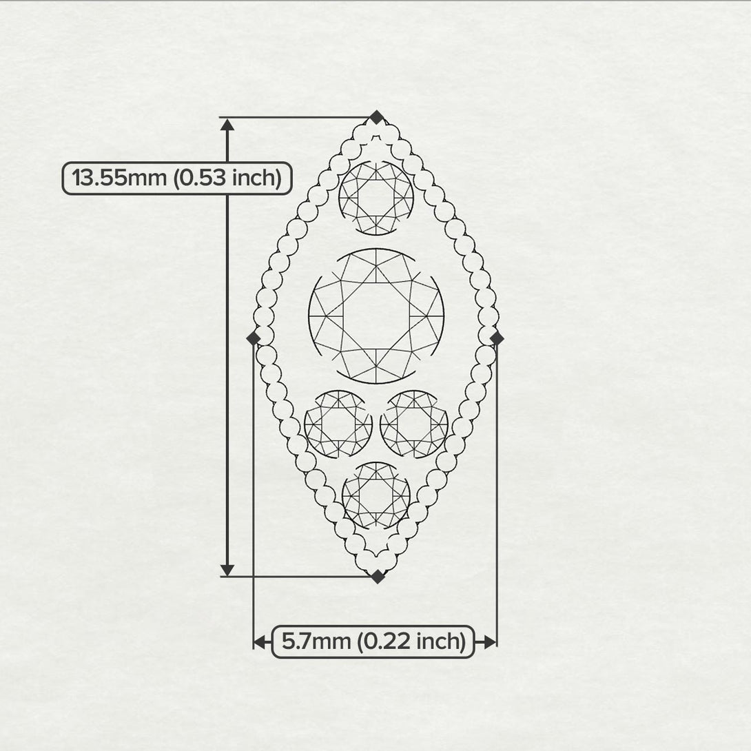 Milgrain Marquise Emerald Earrings - Faye No. 20