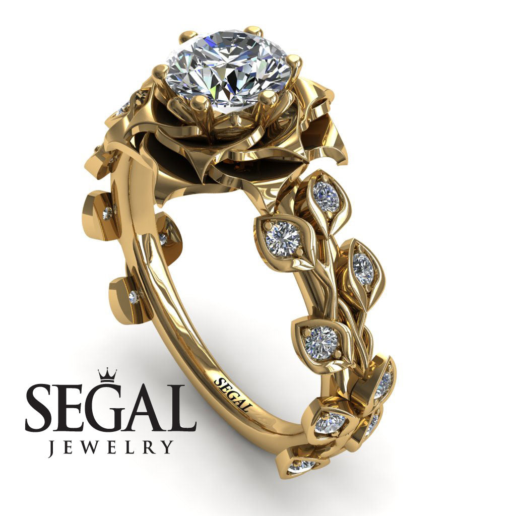 Rose Flower And Leaves - Diana no. 1