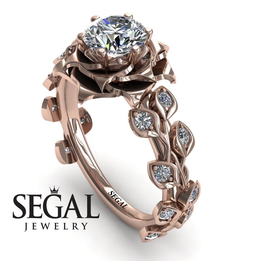 Rose Flower And Leaves - Diana no. 2