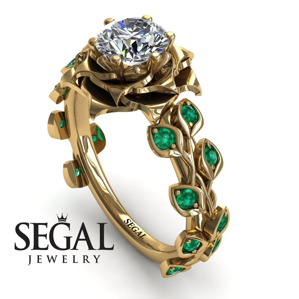 Rose Flower And Leaves - Diana no. 4