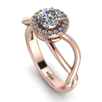 Split Shank Halo Diamond Engagement Ring - Adriana No. 2 image 1