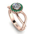 Split Shank Halo Diamond Engagement Ring - Adriana No. 17 image 1