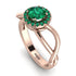 Split Shank Halo Emerald Engagement Ring - Adriana No. 20 image 1